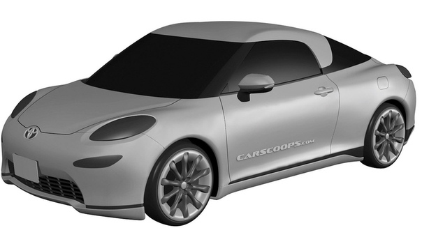 В японском патентном ведомстве Toyota зарегистрировала необычное купе. Судя по пропорциям, автомобиль получит среднемоторную компоновку, так что возможно, что это возрождённый бензиновый MR2 или новая электрическая двухдверка: