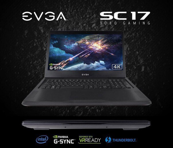 Ноутбук EVGA SC17 после очередного обновления обзавёлся более производительной видеокартой и процессором