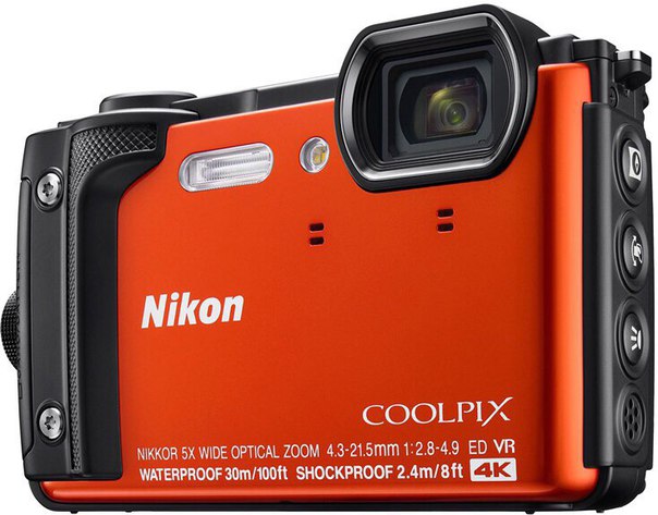 Камера в защищенном исполнении Nikon Coolpix W300 снимает видео 4К
