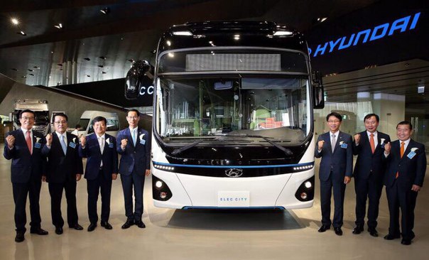 Hyundai представила электрический автобус Elec City с батареей на 256 кВтч и запасом хода 290 км