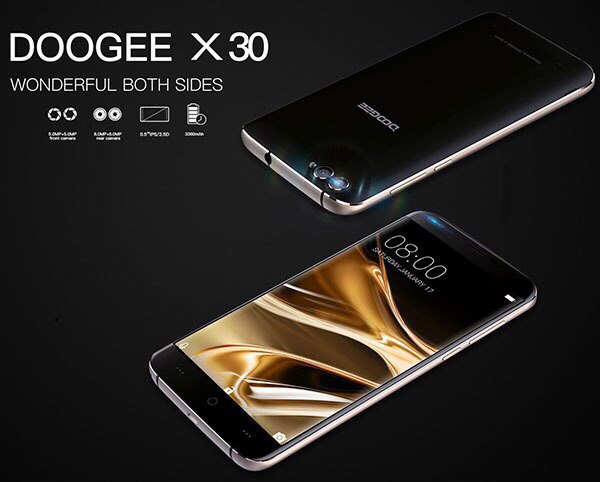 Две по пять, и две по восемь: представлен смартфон Doogee X30 с четырьмя камерами
