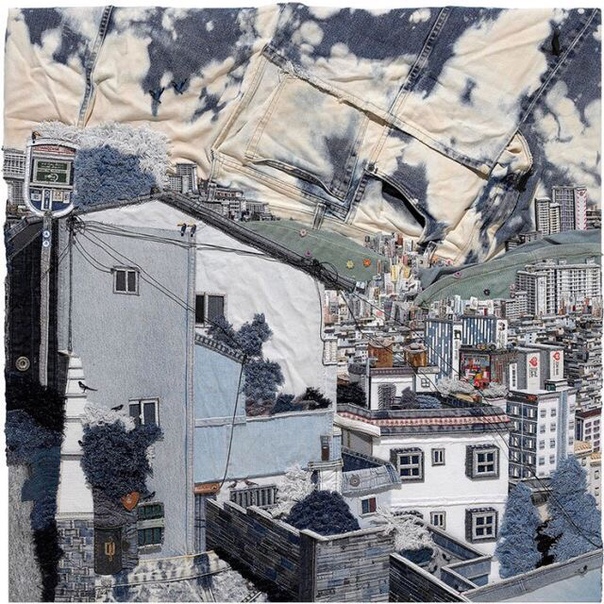 Картины из джинса