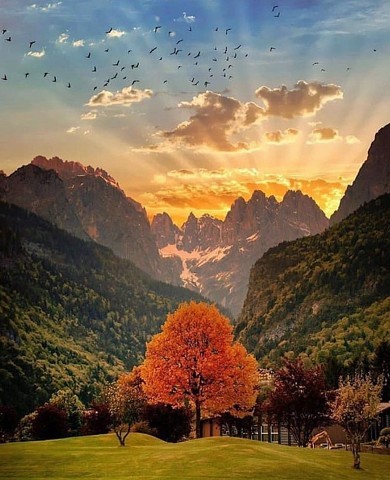 Коммуна Молвено, Трентино- Альто- Адидже, Италия.