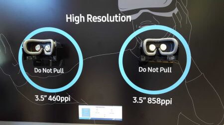 Samsung представила дисплей для гарнитур VR с плотностью 858 пикселей на дюйм