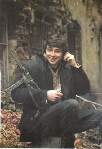 Сергей Бодров во время съемок фильма Брат 2. Москва, 1999 год.