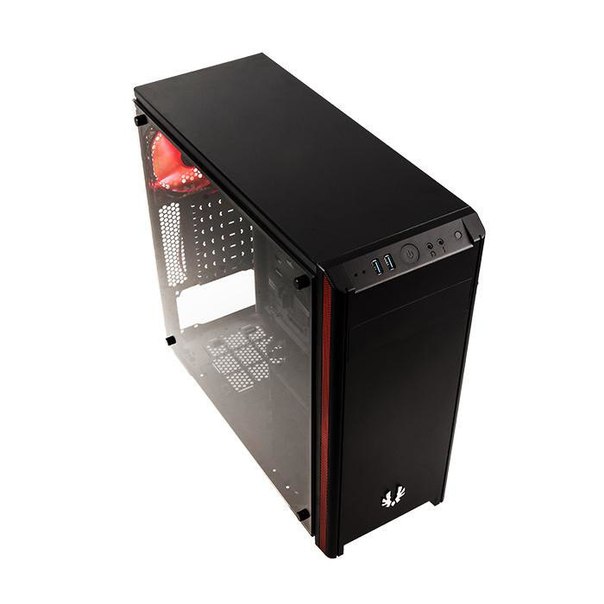 Боковая стенка компьютерного корпуса BitFenix Nova TG изготовлена из закаленного стекла 