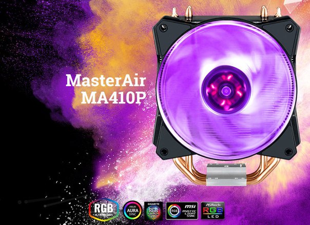 Конструкция системы охлаждения Cooler Master MasterAir MA410P включает четыре тепловые трубки, MasterAir MA610P — шесть 
