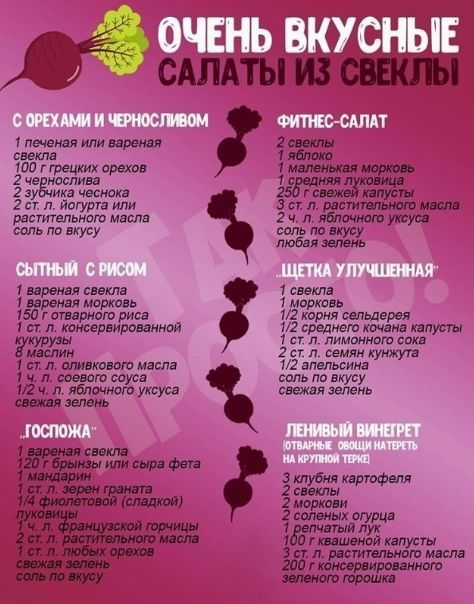 Полезно! Разнообразим свой рацион! Салаты из свеклы 