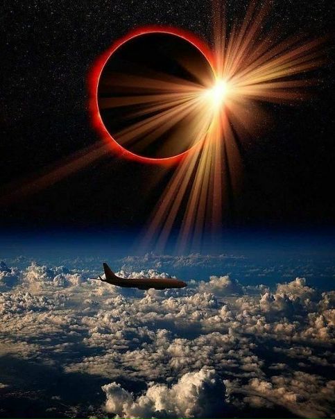 Солнечное затмение на высоте 12 километров