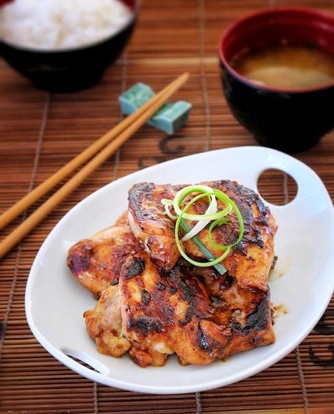 Жареная Курица в соусе Мисо/Grilled Miso Chicken. 