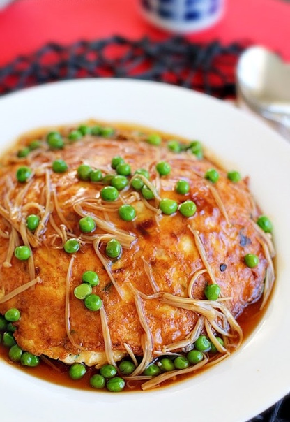 Канитама-дон/Kanitama-don (Crab Omelette on Rice). 