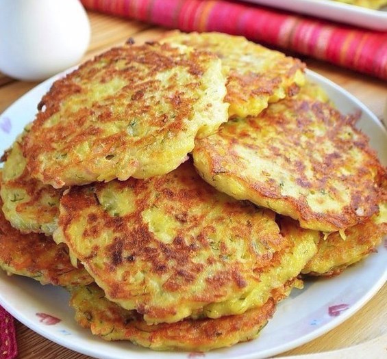 Дранички с ветчиной, сыром и зеленью 