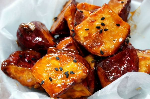 Засахаренный сладкий картофель/Candied Sweet Potatoes. 