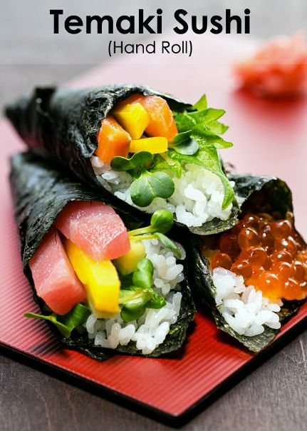 Темаки Суши/Temaki Sushi (Hand Roll). 