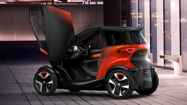 На Женевском автосалоне Seat покажут миниатюрный электрокар Minim, и несмотря на схожесть с Renault Twizy — это совершенно другая машина. Имея размеры 2,5 на 1,24 метра он больше поход мотоцикл, но более безопасный.