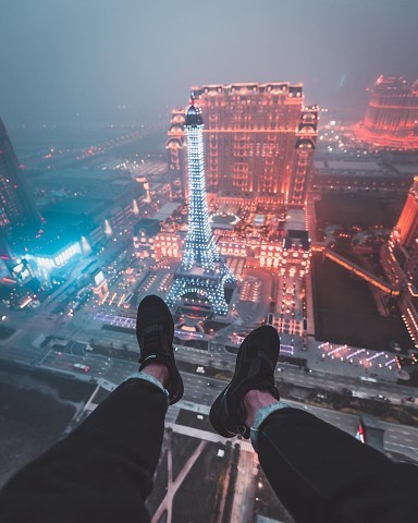 Вечерний Лас-Вегас с крыши дома