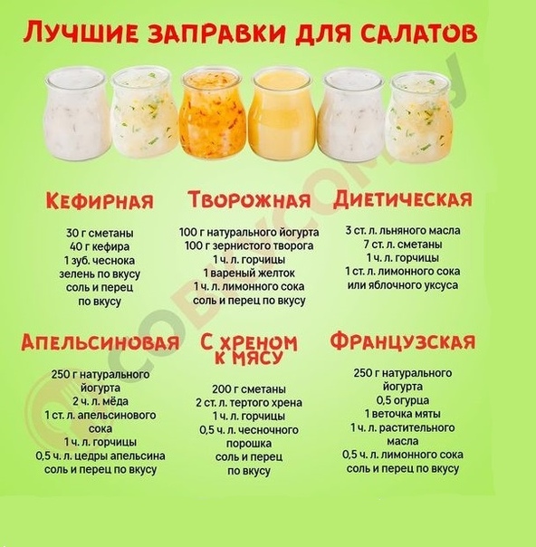  6 заправок к твоим салатикам. Лови рецепт) 