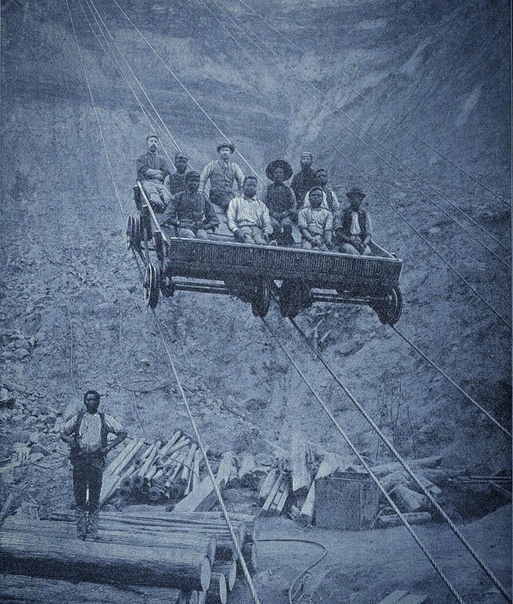 алмазный рудник Кимберли в Южной Африке, ок. 1885.