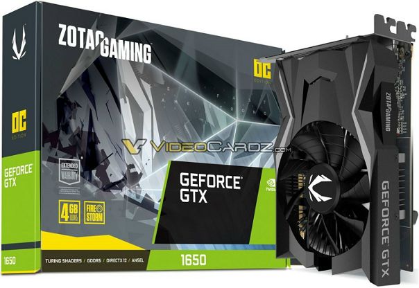 Так будет выглядеть GeForce GTX 1650 в исполнении Zotac