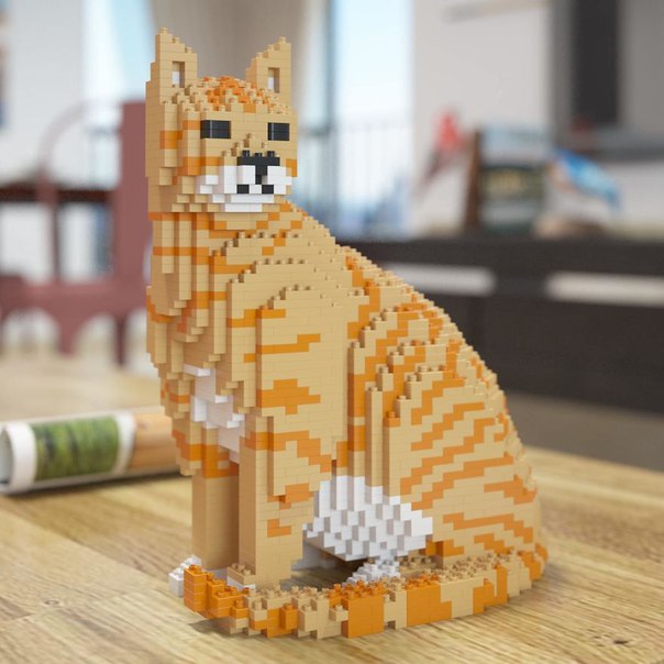 Котики Lego для тех,кто не может завести кота 