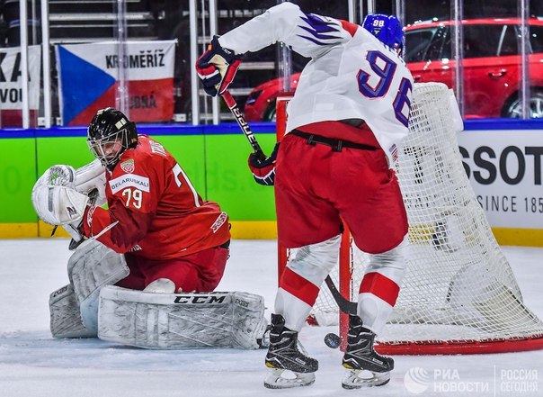 Хоккеисты сборной Чехии победили команду Белоруссии в матче ЧМ в Дании 