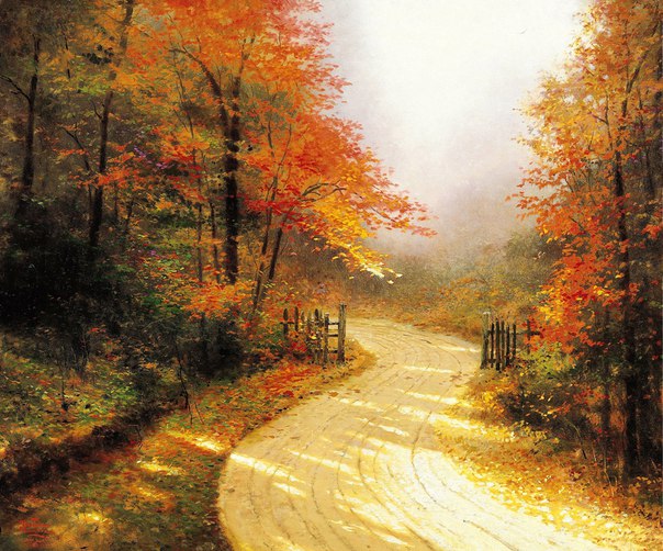 Волшебная осень в картинах Томас Кинкейд
