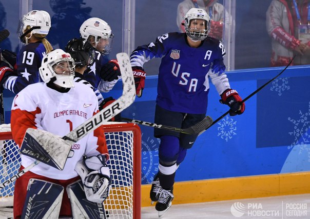 Хоккеистки сборной России проиграли команде США в матче группового этапа олимпийского турнира на Играх-2018 в Пхенчхане 