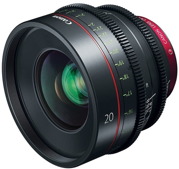 Объектив Canon CN-E20mm T1.5 L F с креплением EF предназначен для видеосъемки 
