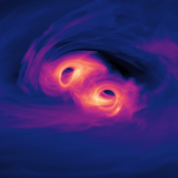 Компьютерная симуляция пролила свет на процесс слияния сверхмассивных чёрных дыр