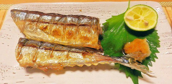 Яки Санма/Salt Grilled Pacific Saury - Yaki Sanma. 